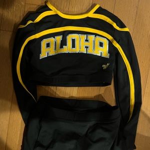 2 piece kids cheerleading outfit